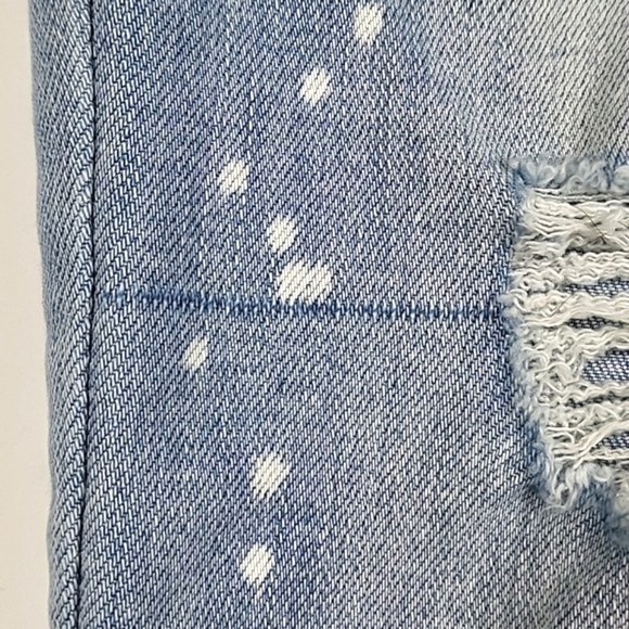 Boom Boom Jeans Light Wash Paint Splatter Distressed Ripped Mid Rise Ski… - Picture 9 of 16